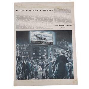 Ford Motor Company Advertisement 1940's Vintage Automobilia FTD Shirley Temple